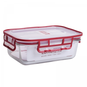 Glass rectangle food container 830ml LJ-1033