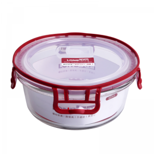 Glass round food container 950ml LJ-1039