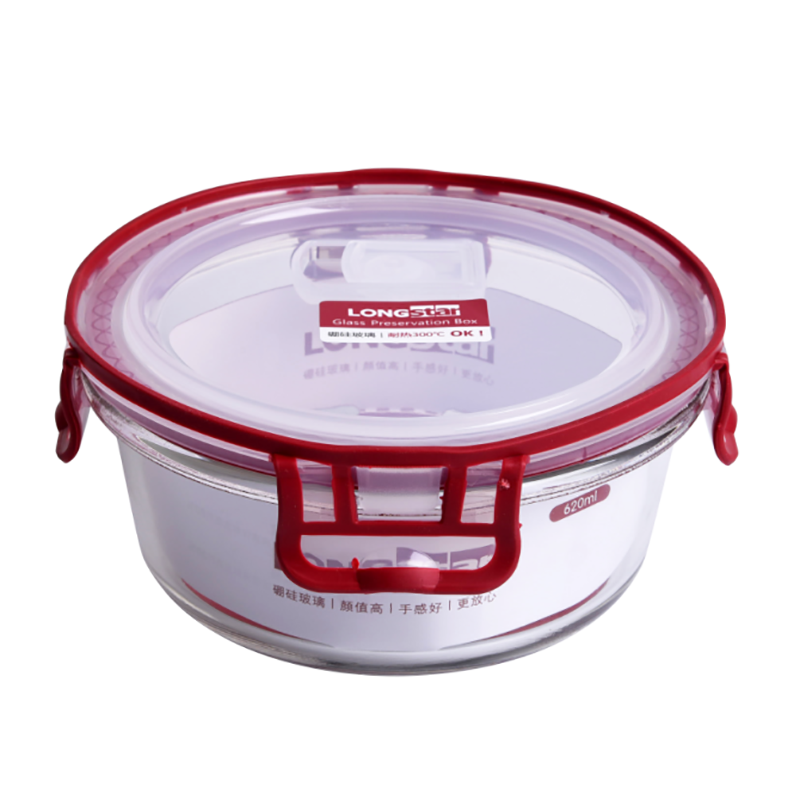 Glass round food container 620ml LJ-1040 Featured Image