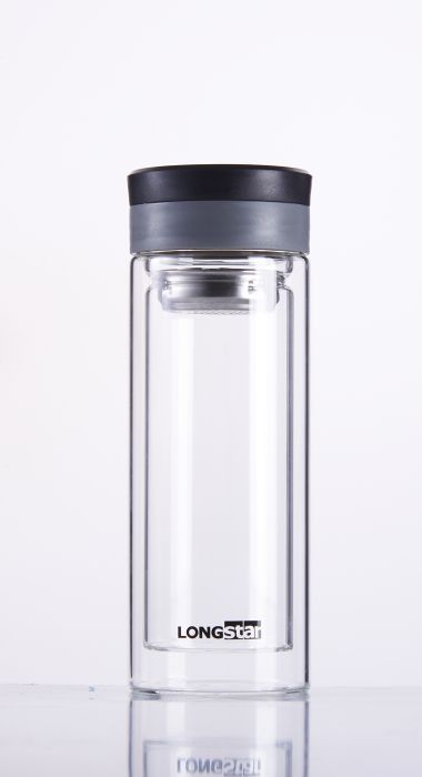 LONGSTAR Simple Tea Filter Glass Bottle