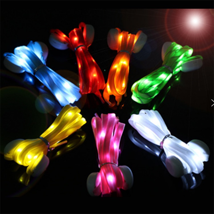 Manufacturers hot selling new custom colorful lights monochrome lights strong light luminous LED nylon luminous shoelaces Featured Image
