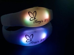 LED bracelet Festive Party Wedding Activities Dark Night Light Support Custom Wireless Control Function wristband