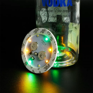Led Bottle Coasters Drinking Glasses  High Quality  Custom Logo Luminous Bottle Stickers