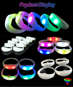 led bracelet Concert Remote Control Lighting Logo Customized Silicone led flash bands
