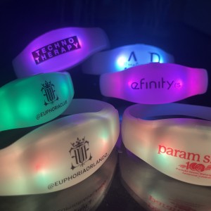 LED Flashing  Sound Control Activated Glow Bracelet for Party Clubs LED Wristband
