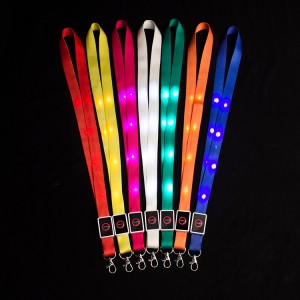 New creative bar wedding party identification support custom own replacement pendant led lanyard