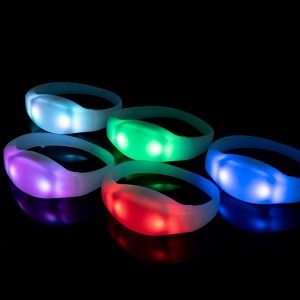 New built-in four lights led super bright remote control custom bracelet