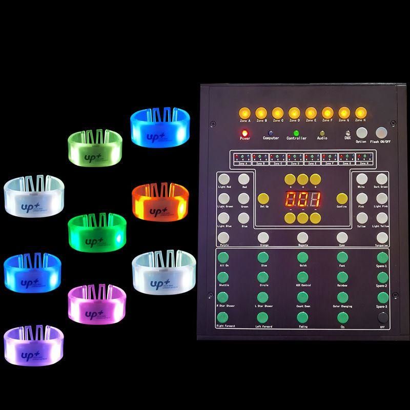 Party scene atmosphere active props 800 meters wireless remote control support logo custom led bracelet Featured Image