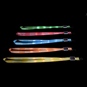 Professional China Custom Glow In The Dark Led Lanyard - Manufacturer’s cheap promotion glowing party logo customized identification led waterproof lanyard – Longstar