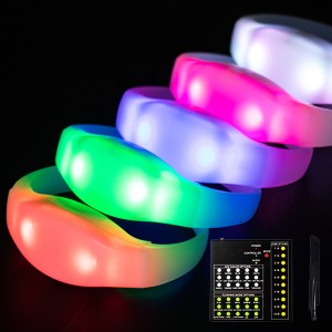 lumineux event music dmx concert party blinking light sound activated led wristband