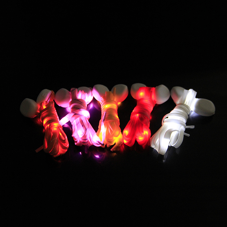 Hot sale Led Tpu Shoelaces – Factory hot-selling new waterproof colorful lamp monochrome lamp dazzling glowing LED nylon glowing shoelaces – Longstar