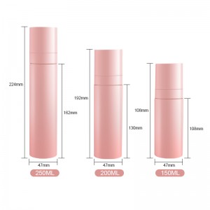 Cilindre de boira rosa 60 ml 80 ml 100 ml logotip personalitzat d'envasos de cosmètics