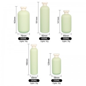 squeeze shampoo bottle green plastic custom eco-friendly bottle