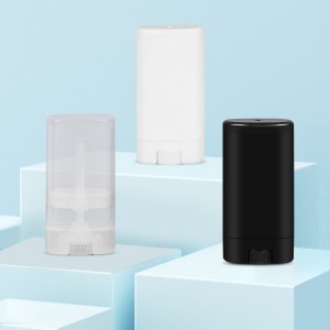 Botella de desodorante en barra plana de xel, contenedor de tubos de desodorante transparente de 15 ml
