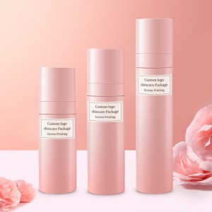 Pink mist cylinder 60 ml 80ml 100ml cosmetics packaging custom logo