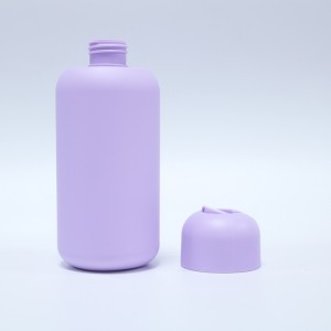 Botella de loción Botella de plástico de xel de ducha de HDPE con tapa abatible