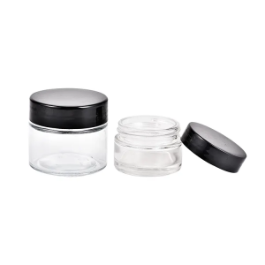 Transparent Cosmetic Packaging Jar Eye Cream Glass Mtsuko Wokhala Ndi Lid