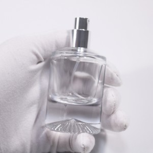 Botella de perfume de vidro de fondo groso personalizado de 30 ml e 50 ml