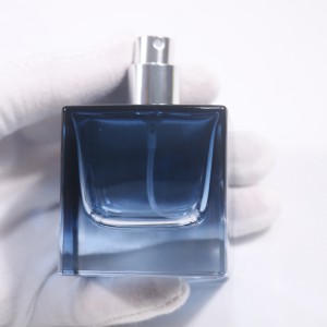 Lúkse fjouwerkante parfum flesse 50ml 100ml gradient kleur parfum glêzen flesse