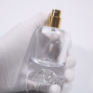 luxus 30 ml 50 ml 100 ml vulkán fenekű kerek üveg parfüm üres palack akril kupakkal