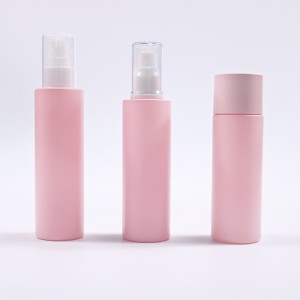 Luxury Skin Care Cosmetic Packaging Skin Care Cosmetic Container 50g 40/100/120ml Set Frosted Pink Glass Oil Drop Bottle Essence Bottle