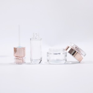 Luxury skin care glass bottle packaging cream jar