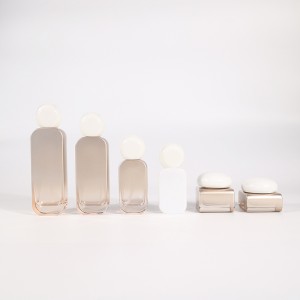 botol kaca jar kosmetik kosmetik jeung botol perawatan kulit kosong set
