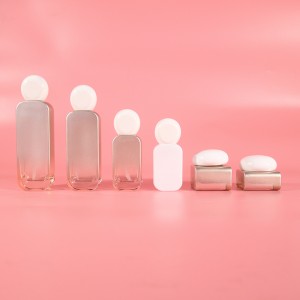 glass bottle cosmetic jar cosmetics and empty skin care bottle set