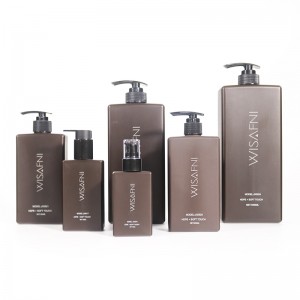 Kvadratna boca šampona HDPE kozmetičko pakovanje za njegu kože 250ml 300ml