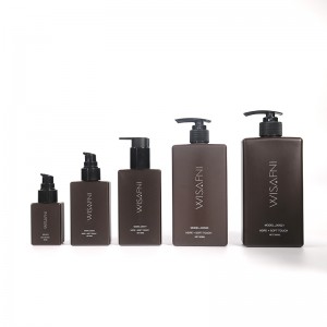Flacon pătrat de șampon HDPE ambalaj cosmetic pentru îngrijirea pielii 250ml 300ml