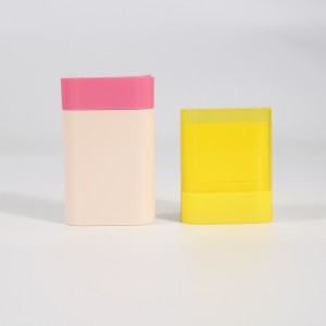 Round Oval Deodorant Stick Setshelo sa Plastic Lip Balm Tube Container