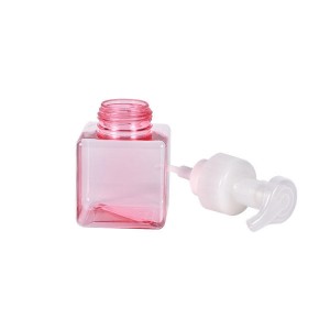 Flacon reîncărcabil pentru spălat corporal Flacon cu pompă Sticlă pătrată din plastic de 250 ml