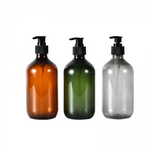 Wholesale factory price 300 ml 500 ml PET plastic shampoo bath bottle