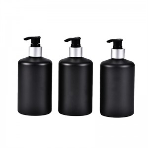 Șampon de înaltă calitate din plastic negru mat și ambalaj pentru îngrijirea pielii