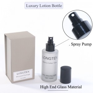 30ml 50ml 100ml Cream Toner Lotion Pump Glass Jar Glass Bottle