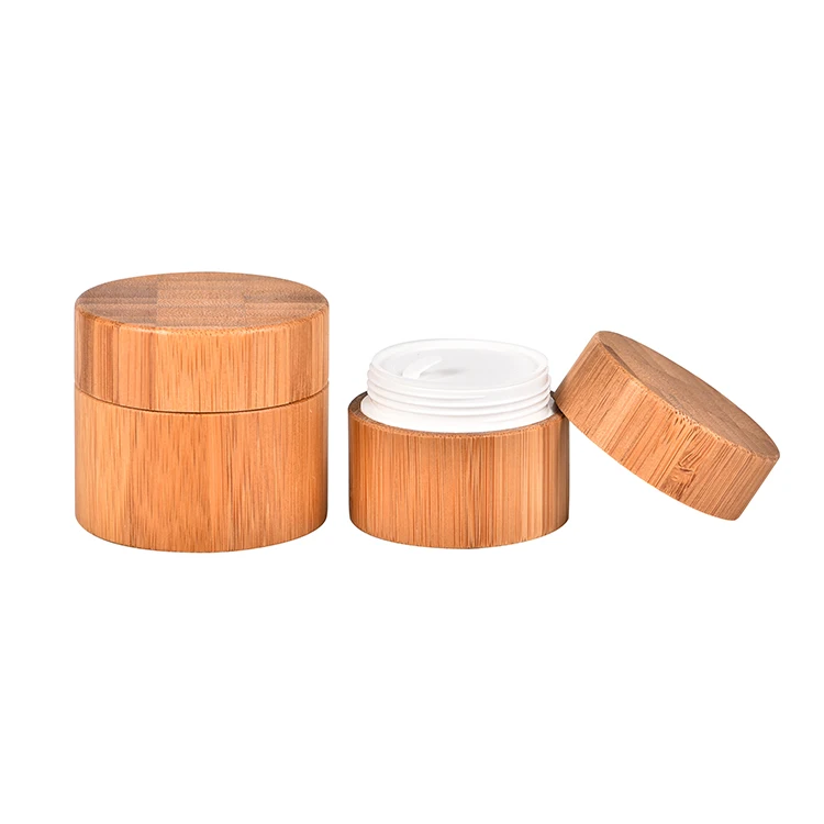 Beauty cream jar container and bamboo for moisturizer skin