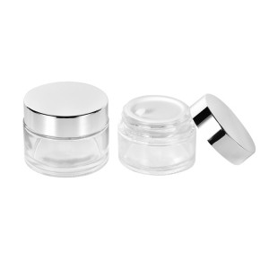 Empty Cream Butter Scrub Container Glass Facial Cream Jars with Lid