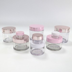 Cosmetic jar empty cream packaging transparent plastic jar