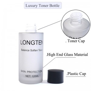 30ml 50ml 100ml Cream Toner Lotion Pump Glass Jar ဖန်ပုလင်း