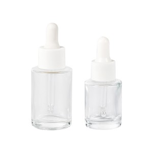 Customized essential oil transparent flat shoulder skincare essence bottle