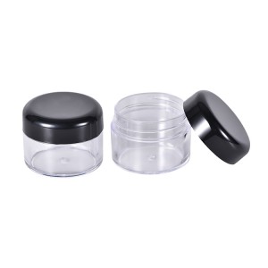 Plastic container cosmetics transparent jar custom logo