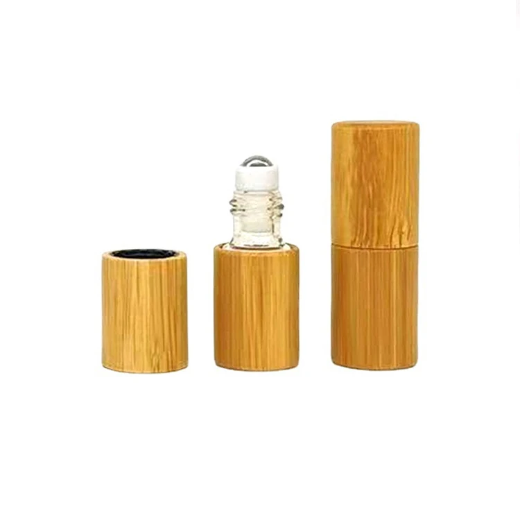 I-Bamboo Roll Essential Oil Bottle Travel Perfume Essential Oil Bottle