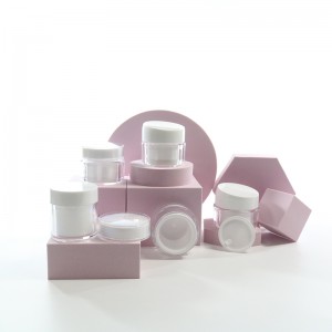 Transparent empty cream plastic cosmetics PET plastic jar