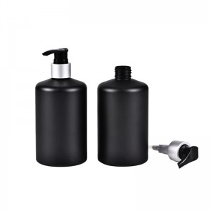 High -quality matte black plastic bottle shampoo and skin care packaging