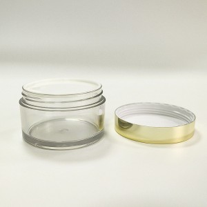 Cosmetic packaging custom logo empty jar eye cream na may gold pink lid