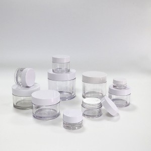 Plastic jar custom logo luxury empty cosmetic container