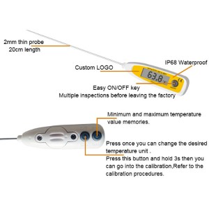 LDT-1811 Ultra thin 2mm probe food thermometer