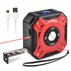 M6 2 in 1 Rechargeable Laser Distance Meter Tape Measure