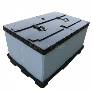 Plastic Pallet Box with Injection Pallet and Lid