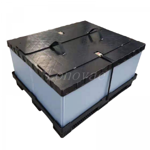 Plastic Pallet Box with Injection Pallet and Lid